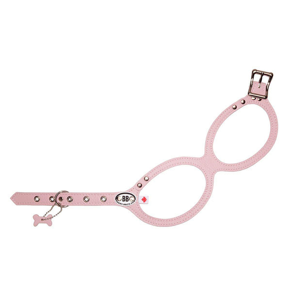 Buddy Belts Harnais permanent en cuir pour chiens, Rose