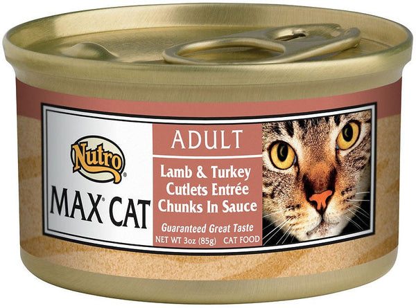 Nutro Max Adult Agneau & Dinde Côtelettes Morceaux en Sauce Nourriture en conserve pour chats