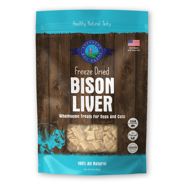 Shepherd Boy Farms Bison Liver Freeze-Dried Dog & Cat Treats