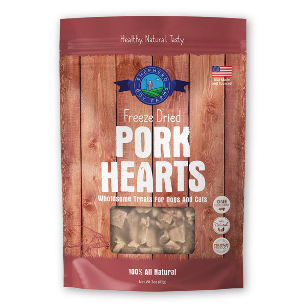 Shepherd Boy Farms Pork Heart Freeze-Dried Dog & Cat Treats