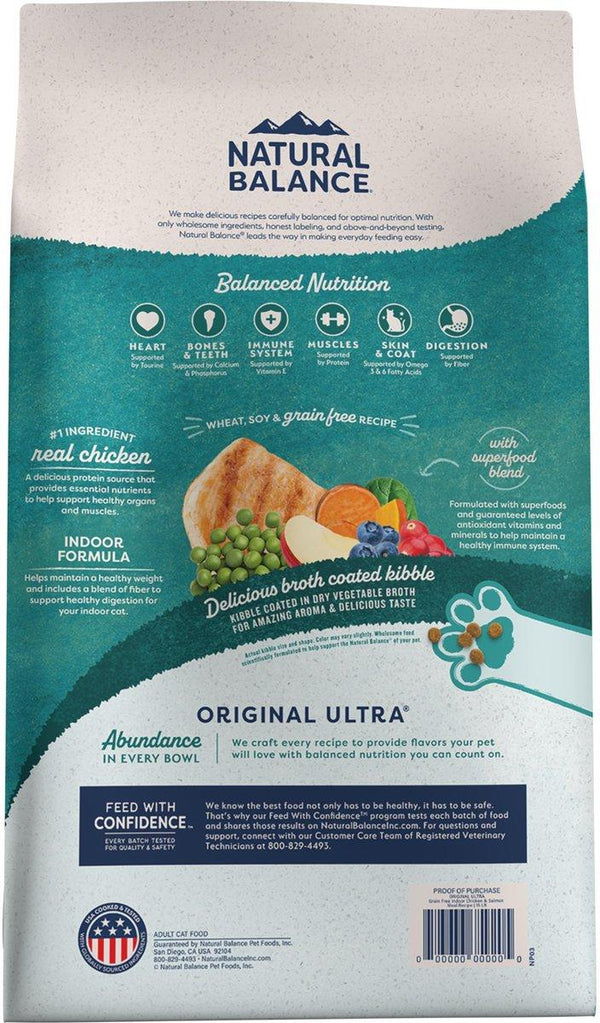 Natural Balance Original Ultra Indoor Chicken Meal & Salmon Meal Dry Cat Food