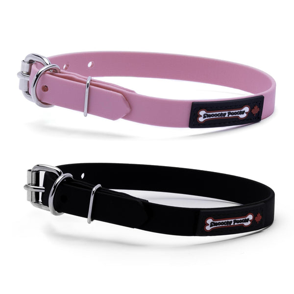 Smoochy Poochy Polyvinyl Buckle Style Dog Collar, Baby Pink
