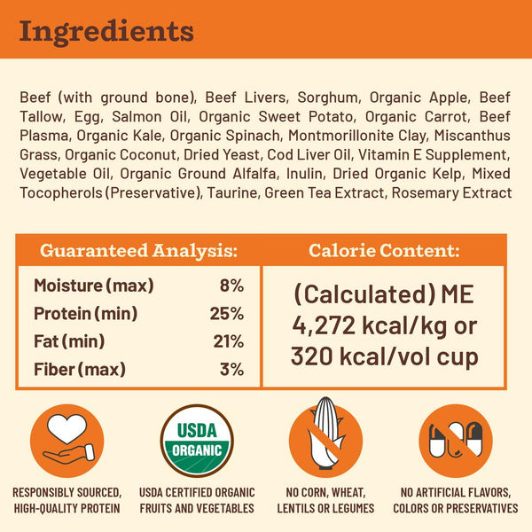 Primal Kibble in the Raw Beef Recipe Freeze-Dried Dog Food