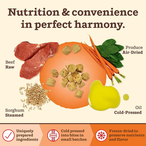 Primal Kibble in the Raw Beef Recipe Freeze-Dried Dog Food