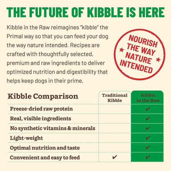Primal Kibble in the Raw Small Breed Chicken Recipe Freeze-Dried Dog Food