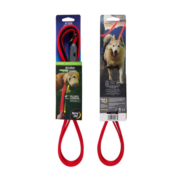 Nite Ize NiteDog Rechargeable LED Dog Leash, Red