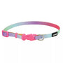 Li'l Pals Adjustable Patterned Dog Collar, Pastel Rainbow
