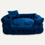 Goo-eez Luxury Velour Bed with Accessories for Pets, Royal Blue