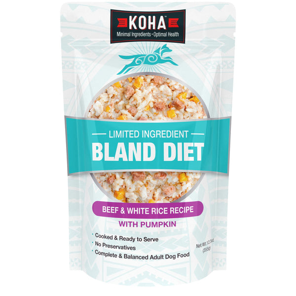 KOHA Limited Ingredient Bland Diet Beef & White Rice Wet Dog Food Pouch