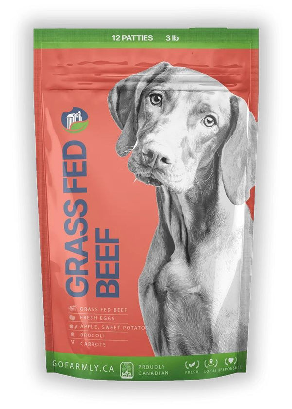 Farmly Gently Cooked Patties Beef Frozen Dog Food