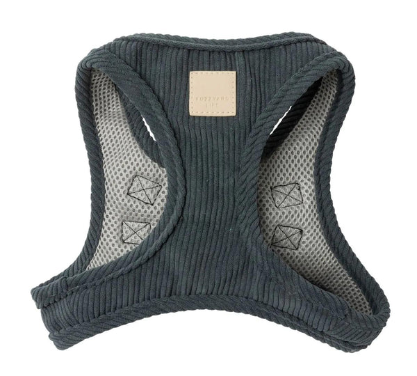 FuzzYard Life Corduroy Step In Dog Harness, Slate Grey