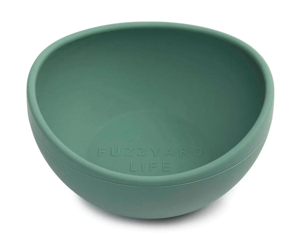 FuzzYard Life Silicone Dog Bowl, Myrtle Green