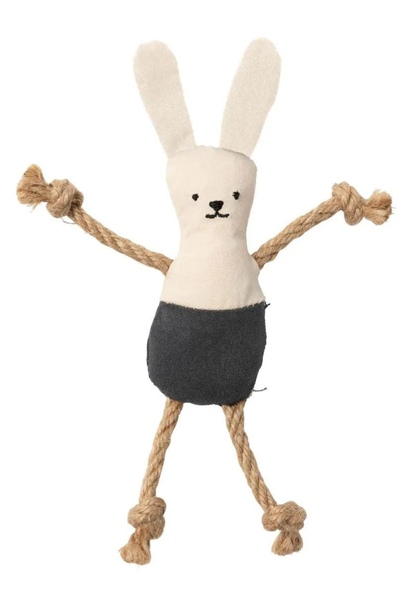 FuzzYard Life Cotton Bunny Cat Toy, Slate Grey