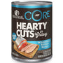 Wellness CORE Hearty Cuts en sauce Poisson blanc et Saumon Nourriture humide pour chiens sans céréales en conserve