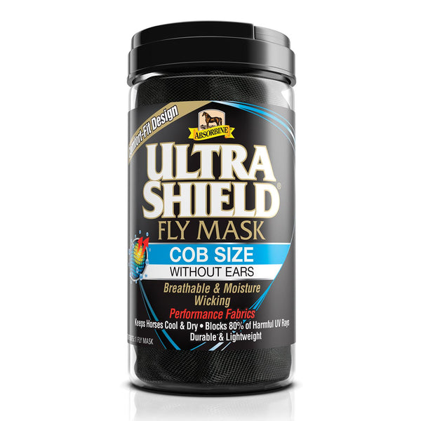 Absorbine UltraShield Fly Mask Cob Size without Ear Coverage for Equine