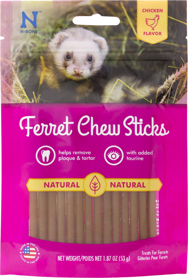 N-Bone Bâtonnet à mâcher saveur poulet Friandises pour furet, 1.87-oz