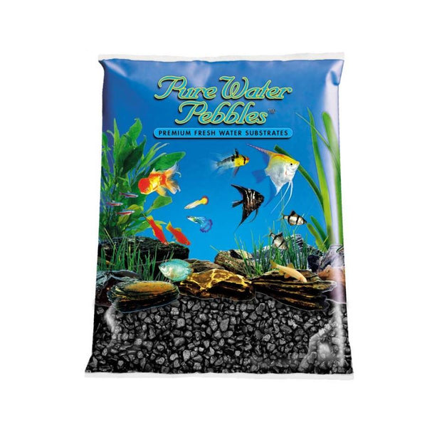 Pure Water Pebbles Premium Fresh Water Coated Aquarium Gravel, Jet Black