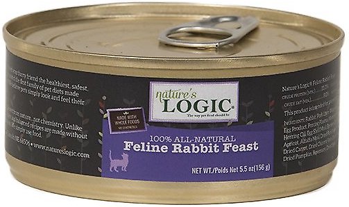Nature's Logic Feline Rabbit Feast Nourriture humide sans céréales pour chats en conserve