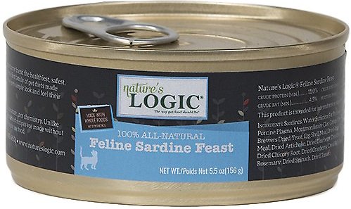 Nature's Logic Festin de Sardines pour félins Sans céréales Pâtée pour chat en conserve