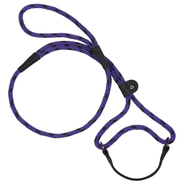 Mendota Pet Small Martingale Slip Walker Dog Collar & Leash, Black Ice Purple