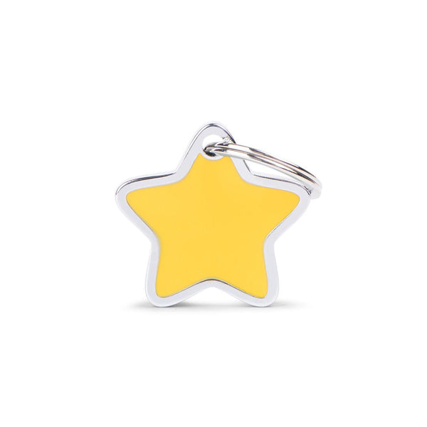 MyFamily Charms Star Pet ID Tag, Yellow