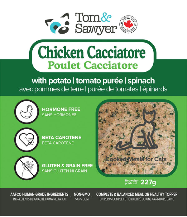 Tom&Sawyer Chicken Cacciatore Frozen Cat Food
