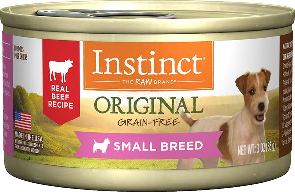 Instinct Original Small Breed Grain-Free Real Beef Recipe Natural Wet Canned Dog Food