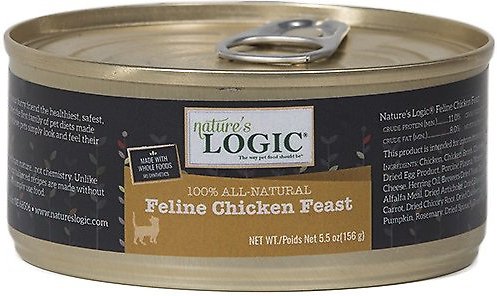 Nature's Logic Feline Festin de Poulet Sans céréales Nourriture humide en conserve pour chats