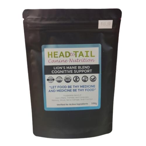 Head to Tail Canine Nutrition Lion's Mane Blend Cognitive Support Dog Supplement