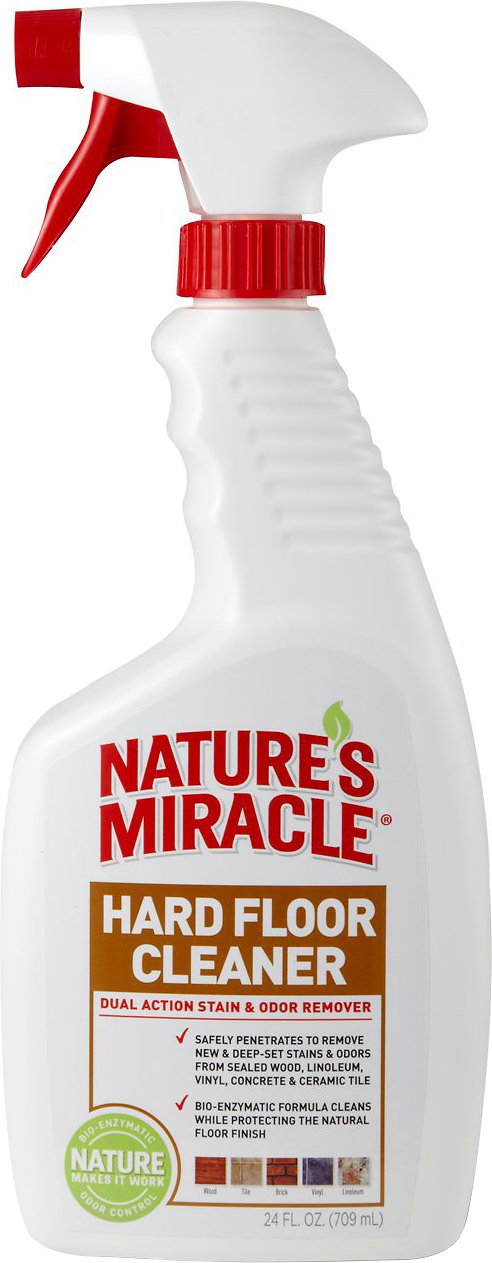 Nature's Miracle Détachant et Désodorisant Double Action pour Sol Dur, Vaporisateur de 32 oz