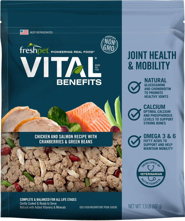Freshpet Vital Benefits Joint Health & Mobility Chicken & Salmon with Cranberries & Green Beans Dog Food