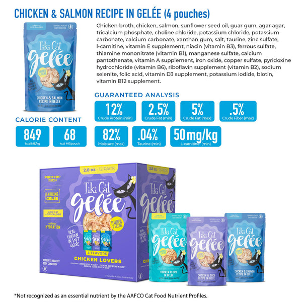 Tiki Cat Gelee Chicken Lovers Variety Pack Wet Cat Food Pouch