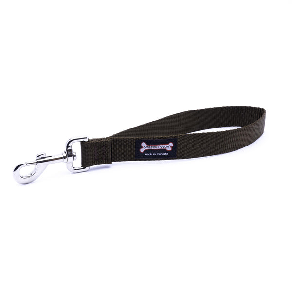 Smoochy Poochy Nylon Traffic Dog Leash, Brown