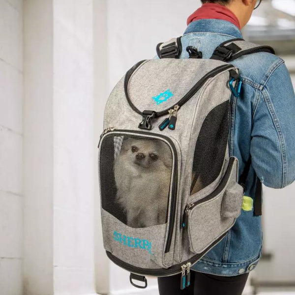 Sherpa 2-in-1 Backpack Travel Pet Carrier, Gray