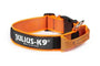 Julius-K9 Color & Gray Collar with Handle, Safety Lock & Interchangeable for Dogs, UV Orange