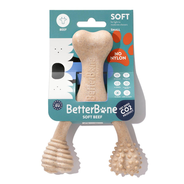 BetterBone Soft Density Natural Beef Flavor Dog Toy