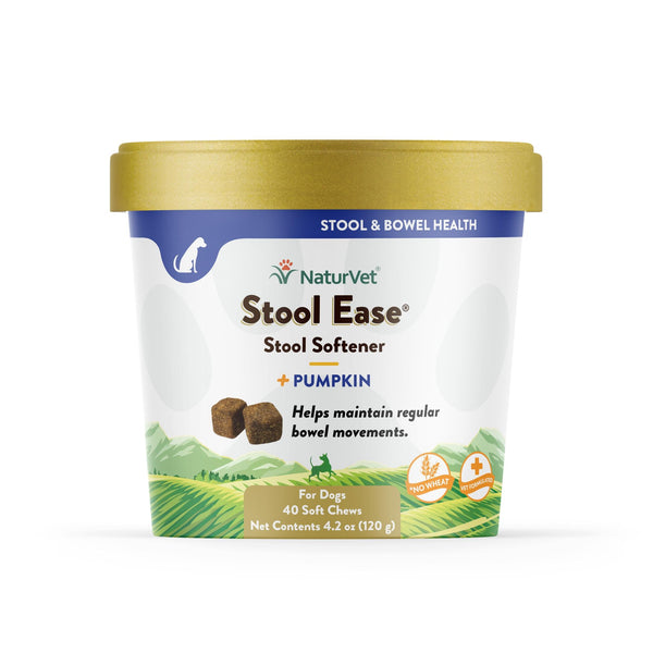 NaturVet Stool Ease Soft Chews Dog Supplement, 40-count