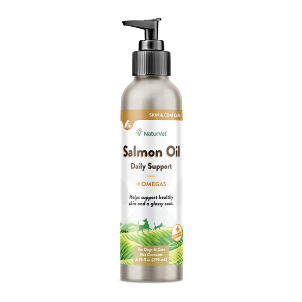 NaturVet Skin & Coat Salmon Oil Omegas Dog & Cat Supplement