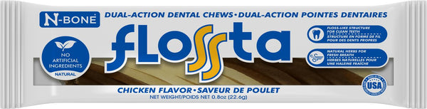 N-Bone FLOSSta Dual-Action Dental Chews Mint Flavor Dog Treats