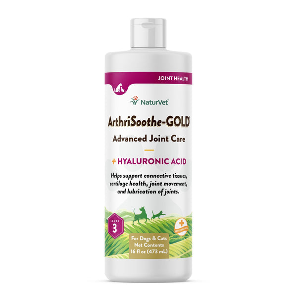 NaturVet Advanced Care ArthriSoothe-GOLD Level 3 Liquid Dog & Cat Supplement