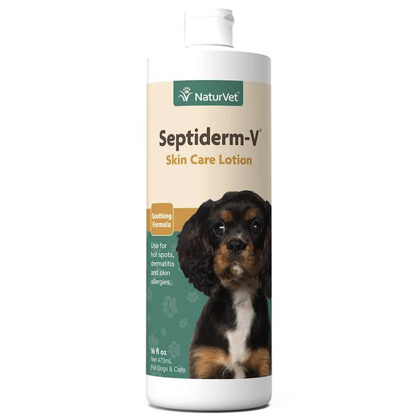 NaturVet Septiderm-V Skin Care Lotion for Dogs & Cats