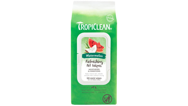 Tropiclean Watermelon 2-in-1 Refreshing Pet Wipes