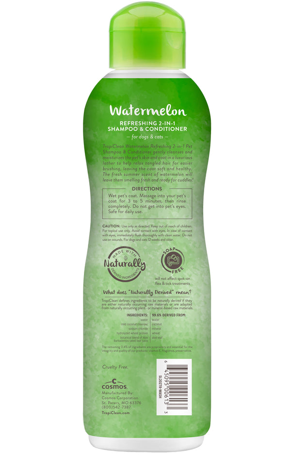 Tropiclean Watermelon Refeshing 2-In-1 Pet Shampoo & Conditioner