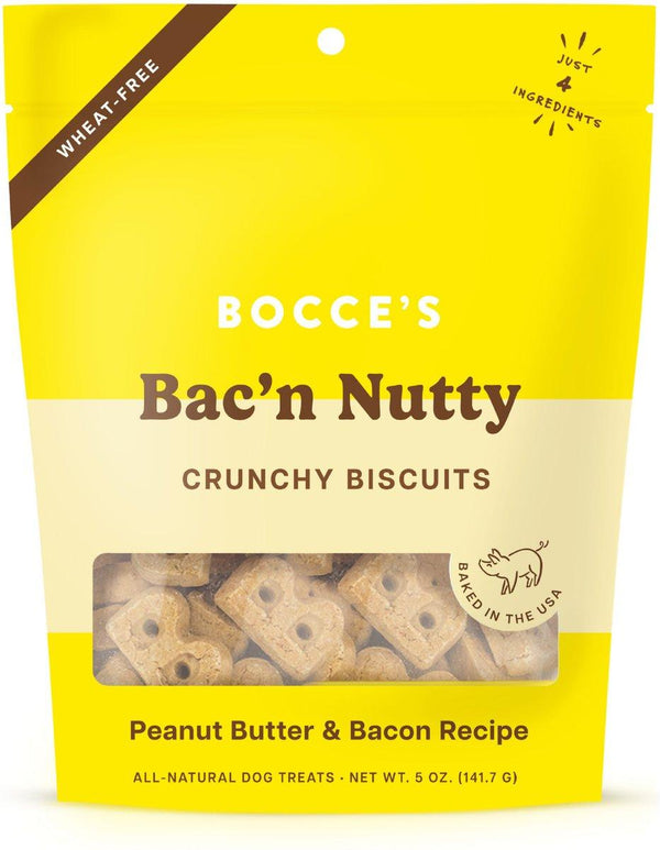 Bocce's Bakery Bac'n Nutty Crunchy Biscuits Dog Treats