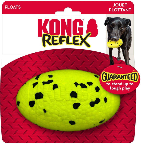 KONG Reflex Football Dog Toy, Yellow