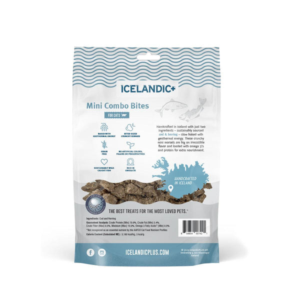 Icelandic+ Mini bouchées combo Cabillaud & Hareng friandises pour chats