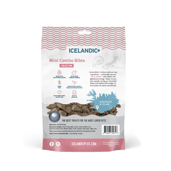 Icelandic+ Mini bouchées combo Cabillaud & Crevettes friandises pour chats