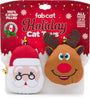 fabdog fabcat Jouet pour chat à l'herbe à chat Père Noël et Renne des Fêtes