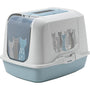 Moderna Trendy Hooded Cat Litter Pan, Maasai Blue
