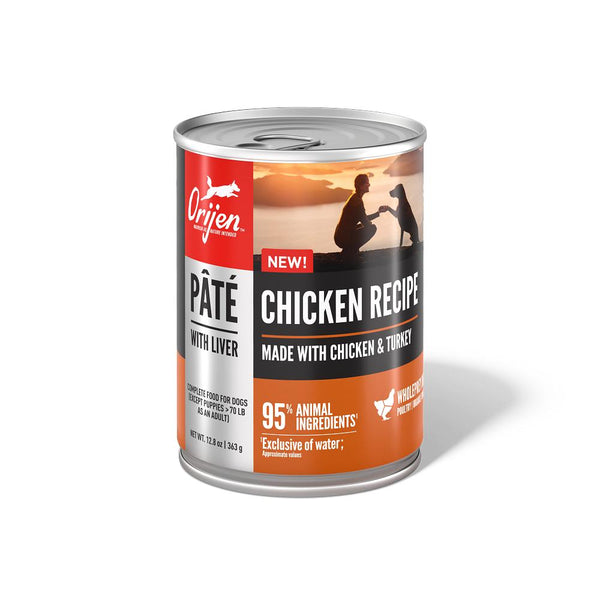 ORIJEN Chicken Recipe Pate with Liver Grain-Free Wet Dog Food Can